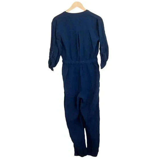 madewell jumpsuit organic 100% cotton coastal blue size 00 - Picture 9 of 10